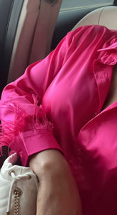 Satin Feather Blouse