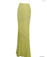 Lace Trim Maxi Skirt