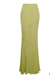 Lace Trim Maxi Skirt