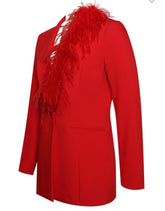 Feather Trim Blazer