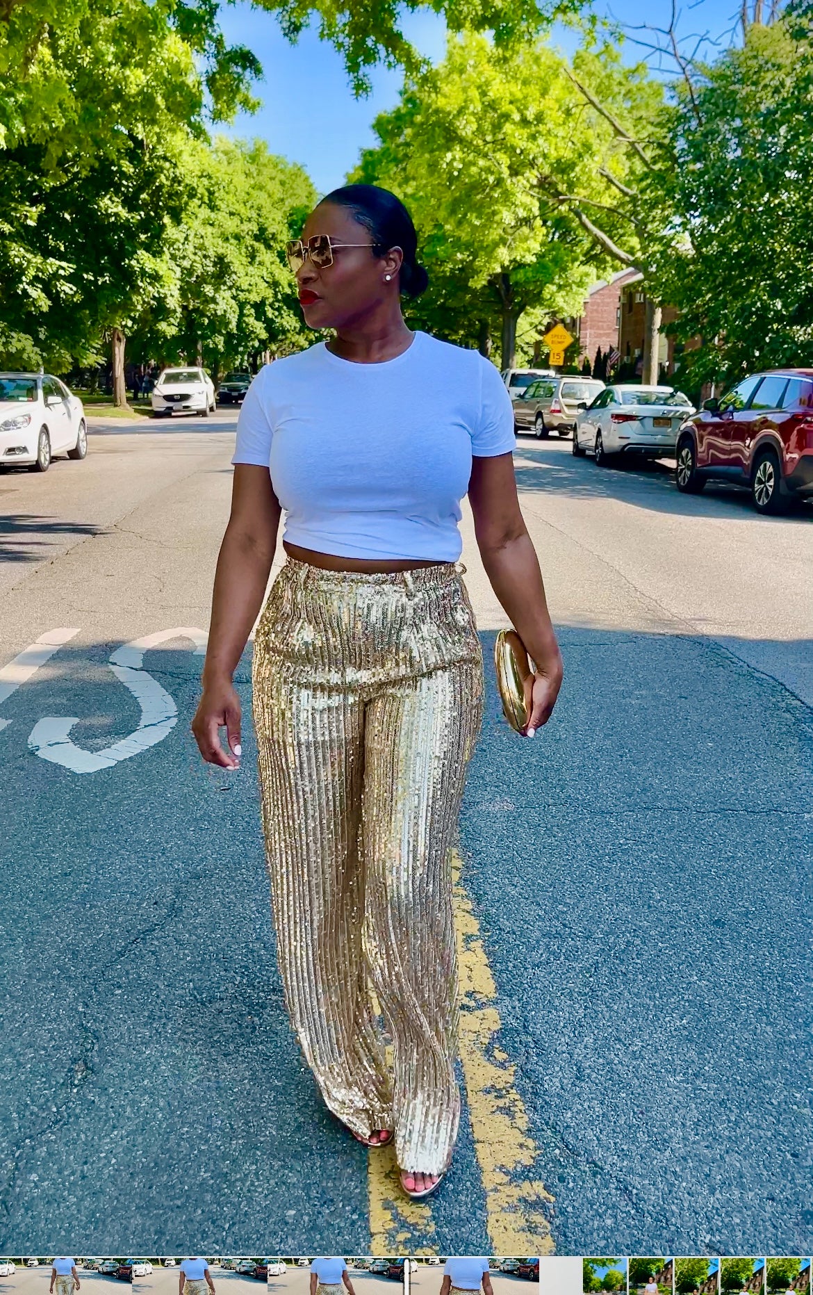 Wide Leg Sequin Pants Gold Sequins Wide Leg Pants – AP Armoire