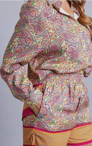 Printed Shirt & Shorts Set